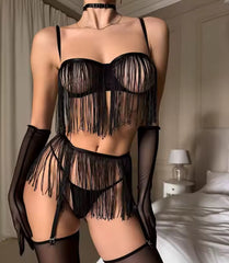 Ensemble Lingerie Luxe à Franges