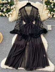 Kimono en Dentelle Transparente