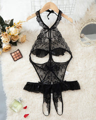 Body Sensuel en Dentelle Florale Transparente