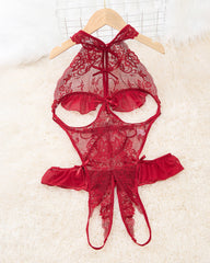 Body Sensuel en Dentelle Florale Transparente
