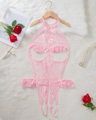 Body Sensuel en Dentelle Florale Transparente
