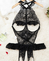Body Sensuel en Dentelle Florale Transparente