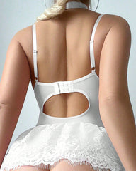 Lingerie Bodycon Romantique avec Finitions en Dentelle