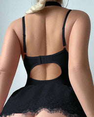 Lingerie Bodycon Romantique avec Finitions en Dentelle