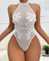 Body en tulle brodé
