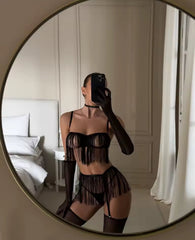 Ensemble Lingerie Luxe à Franges
