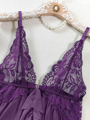 Ensemble de Nuisette en Dentelle Transparente