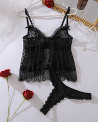 Ensemble Top en Mesh Sensuel & Slip