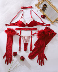 Ensemble Lingerie Élégant 4 Pièces