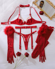 Ensemble Lingerie Élégant 4 Pièces