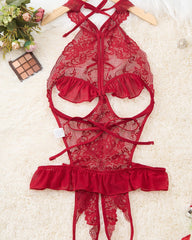 Body Sensuel en Dentelle Florale Transparente