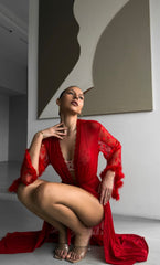 Kimono en Dentelle Transparente