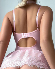 Lingerie Bodycon Romantique avec Finitions en Dentelle